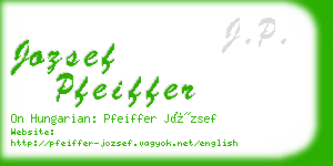 jozsef pfeiffer business card